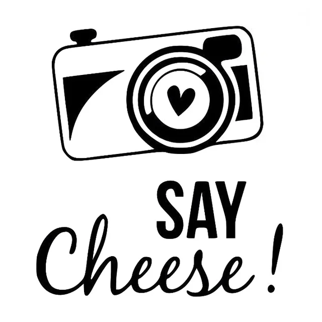 Yjzt 12cm 13 2cm Photography Photo Camera Love Cheese Say Vinyl Black Silver Car Sticker C22 0844 Car Stickers Aliexpress
