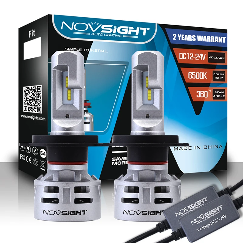 

NovSight N9 H7 LED Car Light H4 LED Headlight H11 Headlight Bulbs 60W 10000LM 9005 9006 Automobile Headlamp Fog Lights 12V 24V