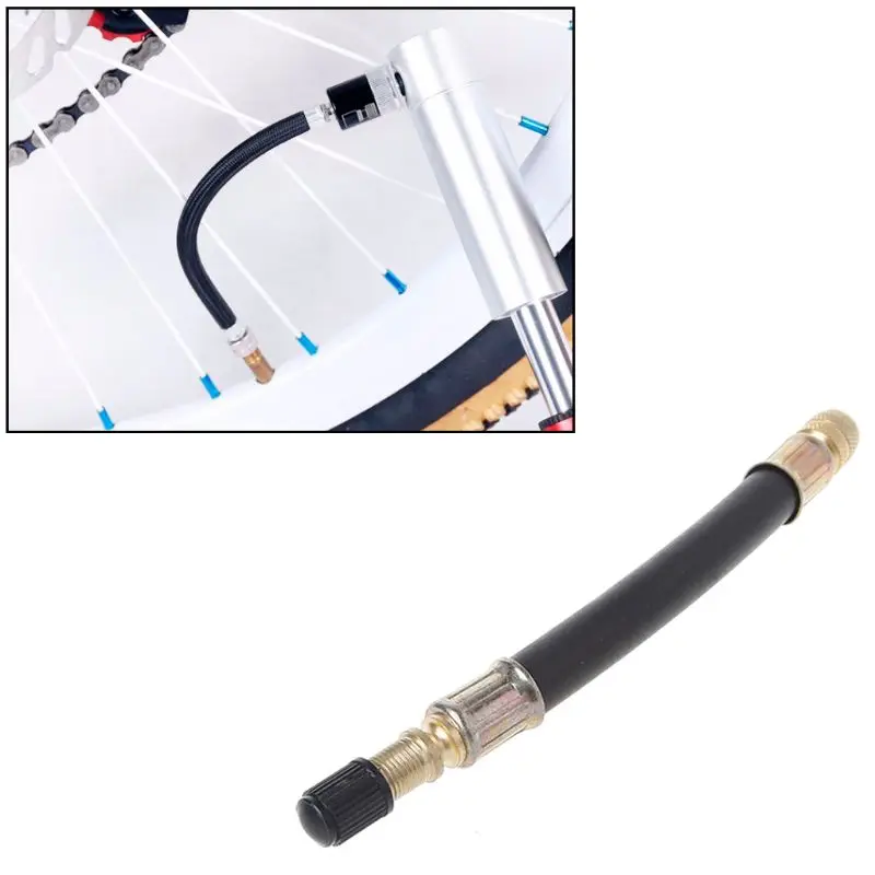 

1 Pc Bicycle Pump Valve Extender Extension Tube Rubber Inflator Pipe Hose Electrombile For Cycling MTB Bike Part