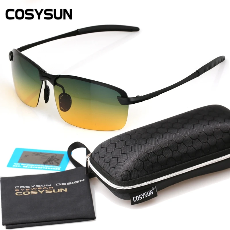 2016 Day Night Vision Goggles Driving Polarized Sunglasses for men's