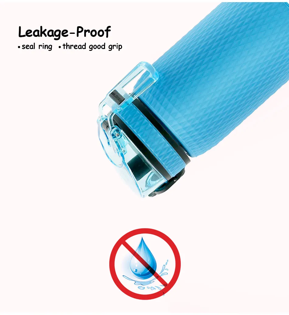 UZSPACE 500ml Tritan Sports Water Bottles Creative Portable buckle Lemon fruit tea Filter Shaker Drink Bottle For Water BPA Free5055-5056-5057_07