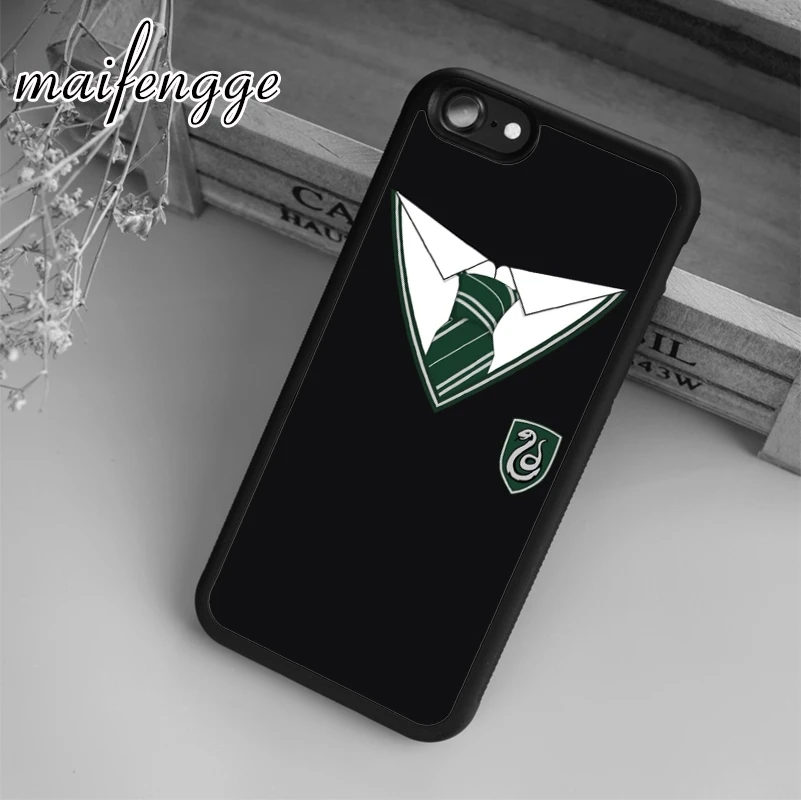 

maifengge Slytherin Hogwarts Uniform Case For iPhone 6 6S 7 8 Plus X 5 5S SE Case cover for Samsung S5 S6 S7 edge S8 Plus shell