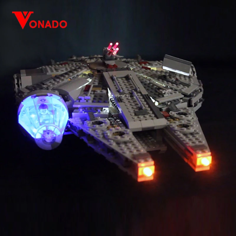Светодиодная лампа для Lego 75105 05007 lego Star Wars The Force Awakens Millennium Falcon строительные блоки