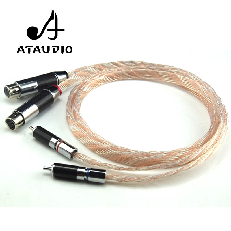 Кабель RCA XLR ATAUDIO Hi Fi кабель High Perfomance 2 Female Male|rca to xlr cable|hifi rca2 rca |