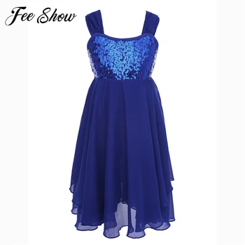 

Toddler Kids Chiffon Sequins Adjustable Strap Ballet Tutu Dance Leotard Dress Ballerina Cute Girls Gymnastics Leotard Dress