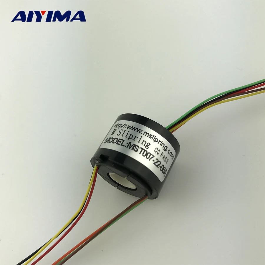 

1pc 4-6 wires Slip ring through-hole 7mm for Precision detector/vehicle traveling data recorder/children's toys