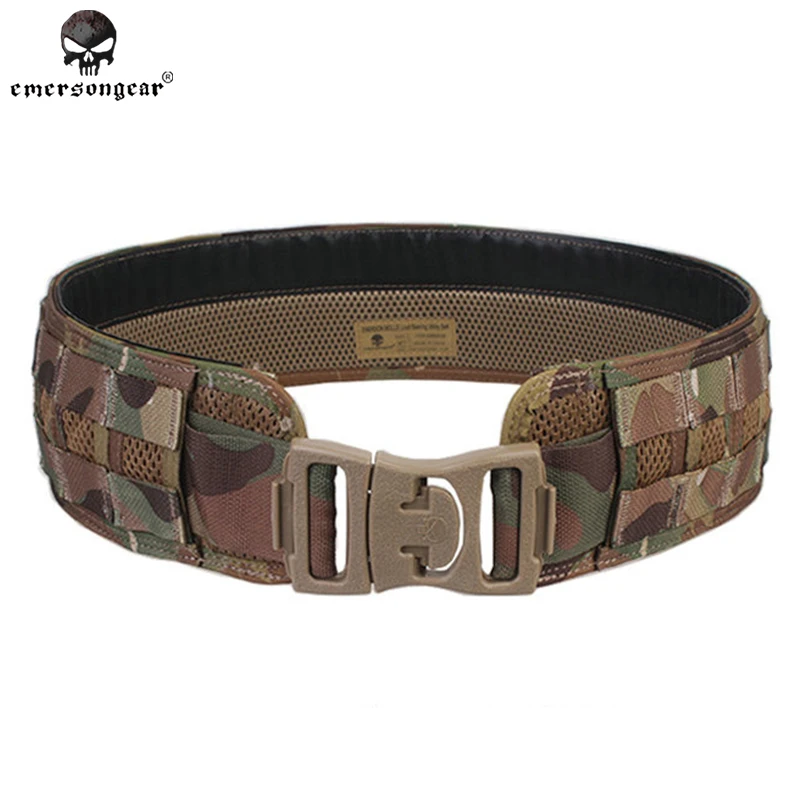 

Emersongear Men Camo Belt Airsoft Combat Weight waistband Emerson MOLLE Load Bearing EM9241 Black Multicam