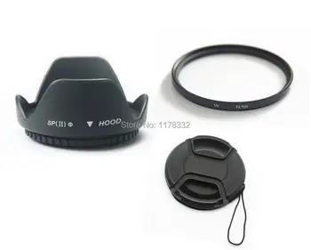 

3in1 Camera Lenses Lens Protect UV Filter + Flower Lens Hood + Lens Cap Set fit ALL 58mm Filter Size FOR Canon Camera