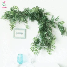 

170cm 10pcs Wedding Ceiling Hotel Decoration Winding Road Layout Rattan Leaves Artificial Plants Willow Vine Faux Foliage Wreath