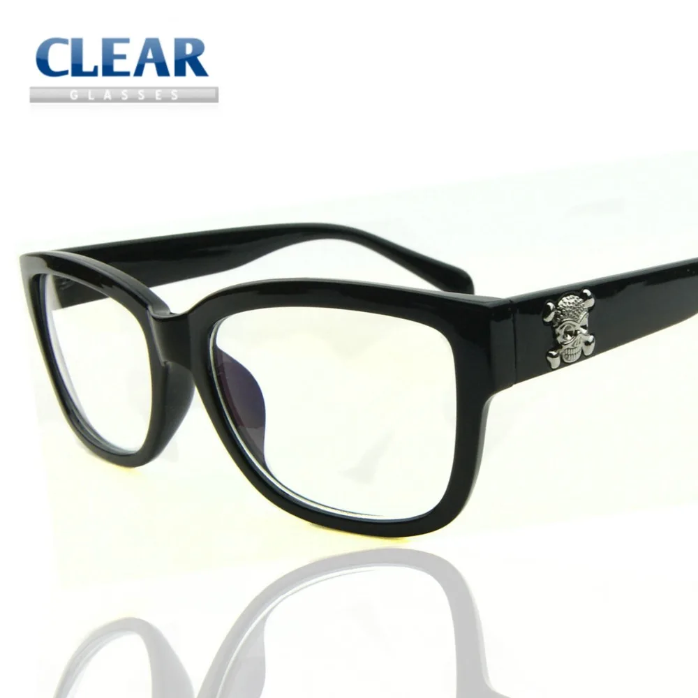 Fashion non mainstream big box skull glasses vintage eyeglasses frame