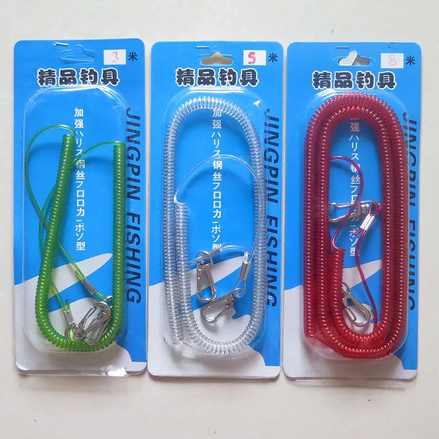 

1 piece fishing stainless steel wire rope protect Fishing equipment loss Flexible retention rope fishing tools 3M~20M