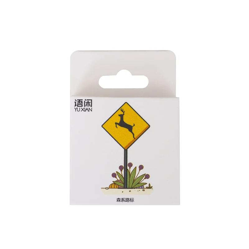 

50 pcs/box Plant road signs adhesive paper stickers Candy box diy gift card kawaii sticker decoration Holiday party supplies