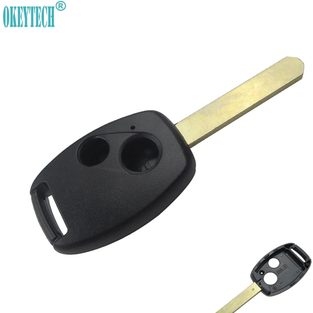 OkeyTech New 2 Buttons Remote Car Key Case Shell Fob Cover Replacement Keyless Car Styling Key For Honda Accord Civic CRV Pilot
