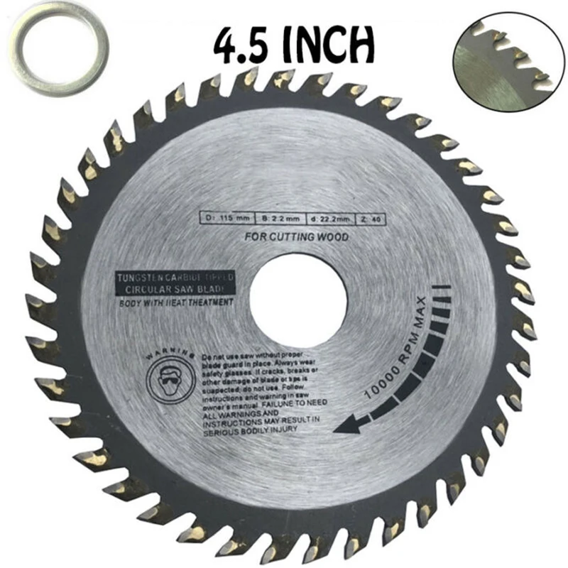 1pc 4 /4.5 /5 inch 40T Wood Carving Disc Circular Saw Blade Disc Cutter Metal Plastic For Angle Grinder For metal cutting disc ► Photo 2/5