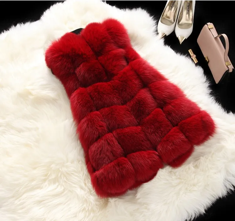 

2019 New Faux Fur Long Vest Luxury Fur Vest For Women Free Shipping DFP365