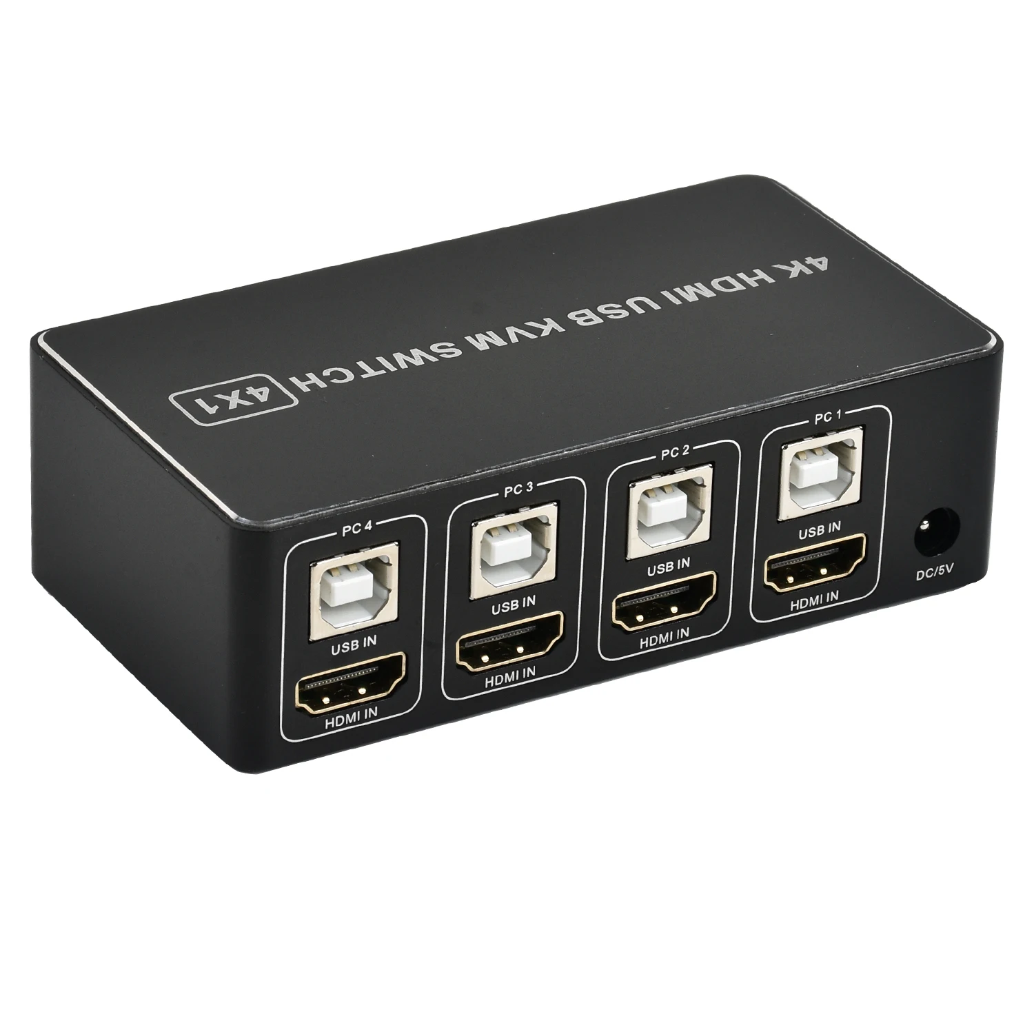 4 портовый HDMI KVM переключатель 4K USB в 1 4KX2K/60HZ win10/8/mac os. ПК ноутбук|KVM-переключатели| |