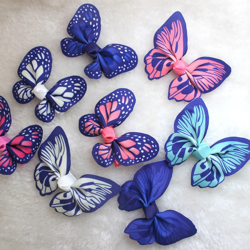 

Cute Girls' Butterfly Hair Clip Lined Alligator Hairpins Barrettes Hair Accessories HC083