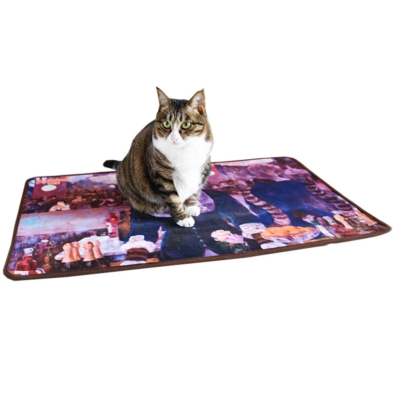 Round Anti skid Pet Dog Cat Pad Large Size Square Crystal Wool Warm