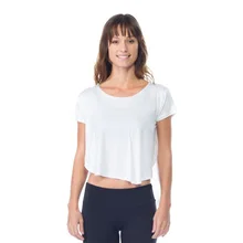 Женская Спортивная футболка, короткий рукав, блузка, короткий длинный дизайн, для йоги, тонкая свободная одежда для фитнеса, дышащая одежда для йоги