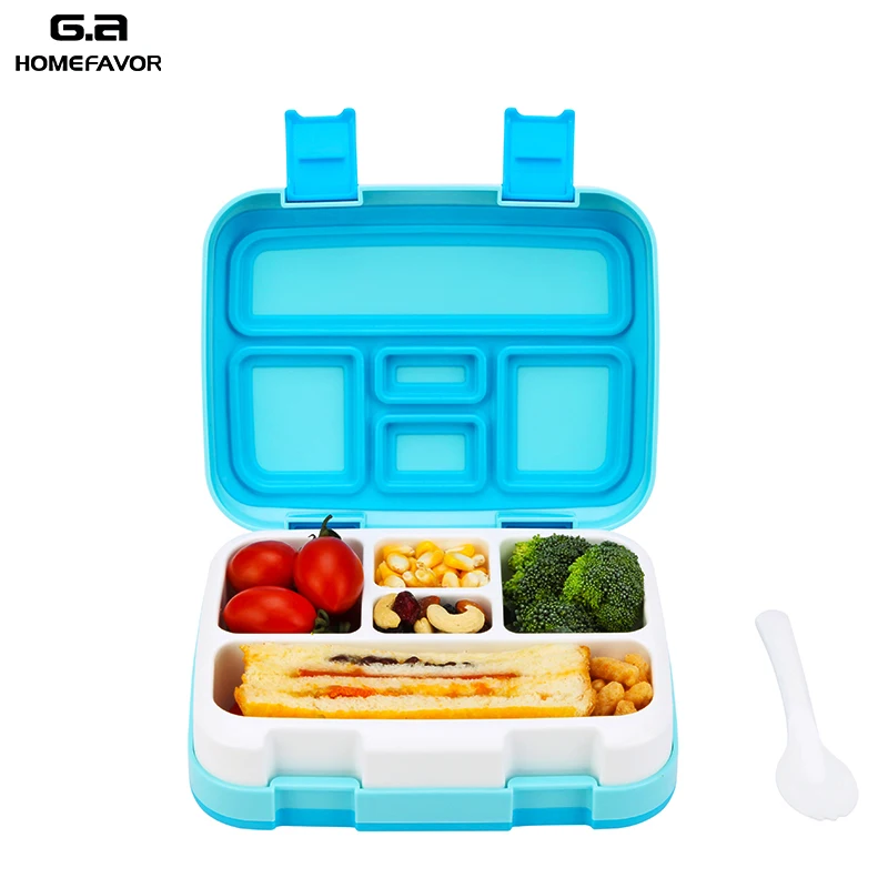 2 или 1 шт., Ланч-бокс для детей, контейнеры для еды, Microwavable Bento Snack box, мультяшная школьная Водонепроницаемая коробка для хранения