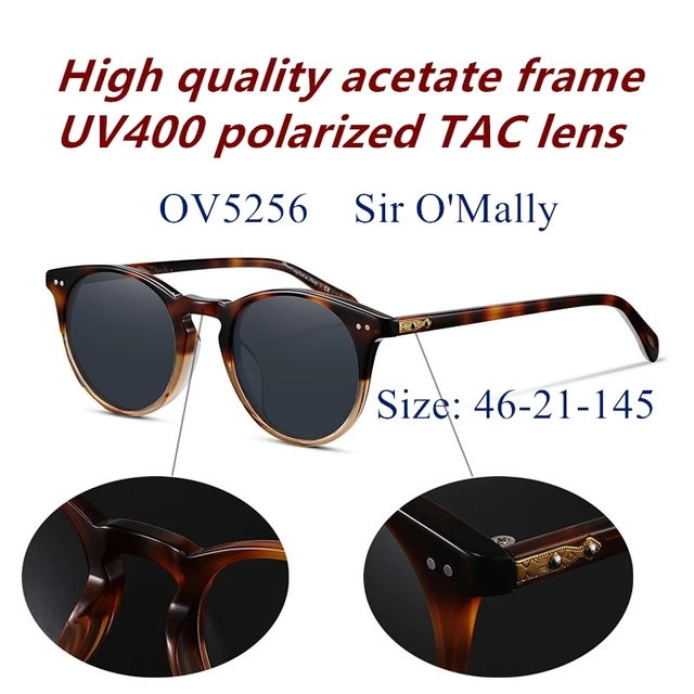 Sir O'malley Vintage Retro Round Sunglasses OV5256 Kristen Stewart  Polarized Sun Glasses for Women and Men zonnebril heren