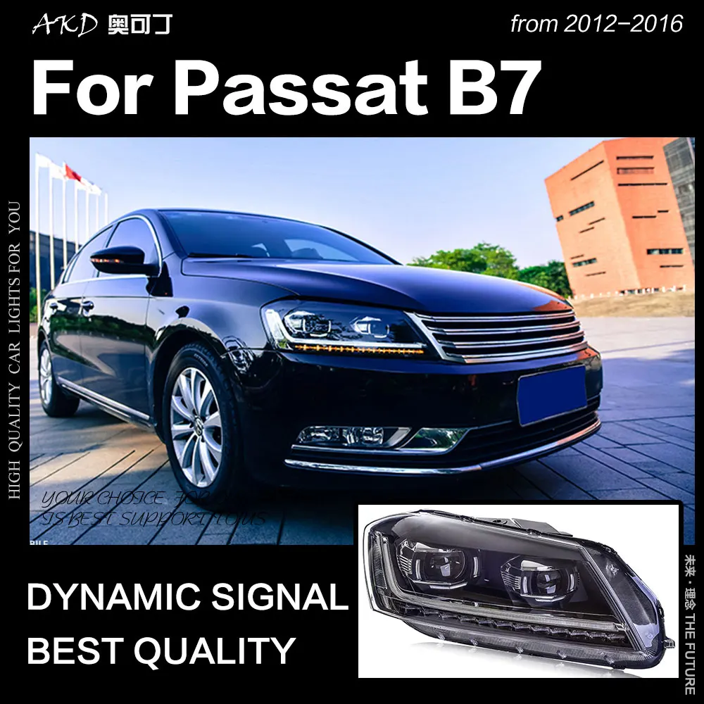 AKD автомобильный Стайлинг для VW Passat B7 фары 2012 Magotan светодиодный фонарь DRL Hid головной фонарь Ангел глаз биксеноновый луч аксессуары