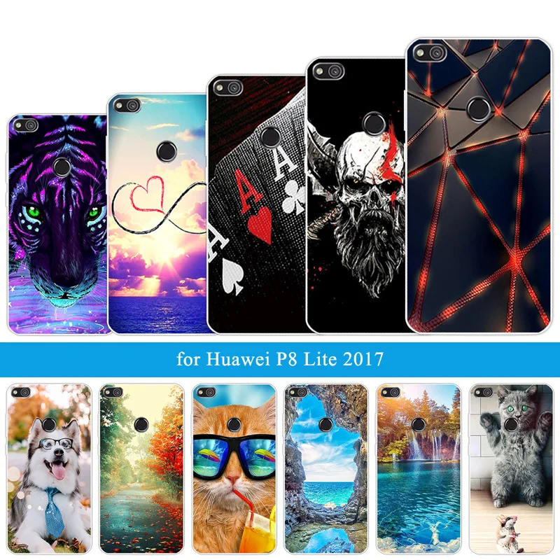 5 2 дюйма для Huawei Honor 8 Lite P9 2017 чехлы телефонов Ультратонкий Прозрачный чехол P8