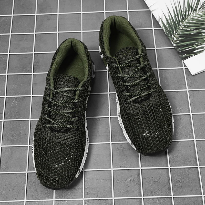 POSTOBON Fashion Air Mesh Men Shoes Non Slip Rubber Sole Man Shoes 2019 Summer Male Black Shoes Slip on Sneakers