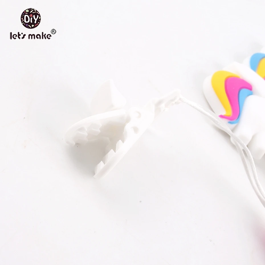 Let's make 1pc Personal Custom Personalized Pacifier Clip Chain Silicone Unicorn Pendant Baby Teething Nursing Dummy Clips Chain