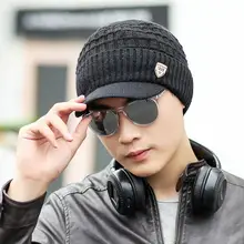 Новая мода Для мужчин Теплые Мешковатые ткань Вязаный Крючком Зимняя шерстяная одежда вязаная Лыжная шапка шапки шляпа круто Jan08J. 30