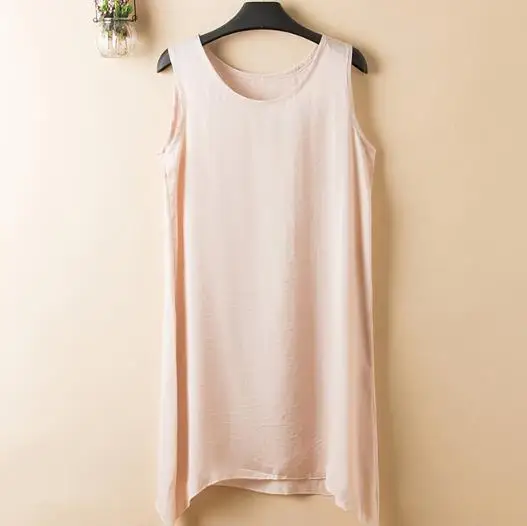 

LIMITSTOCK Women's Qualify Long Irregular Hem Tanks Tops Solid Color Rayon Silk Cool Feeling Tank Top Plus Size Free Shipping