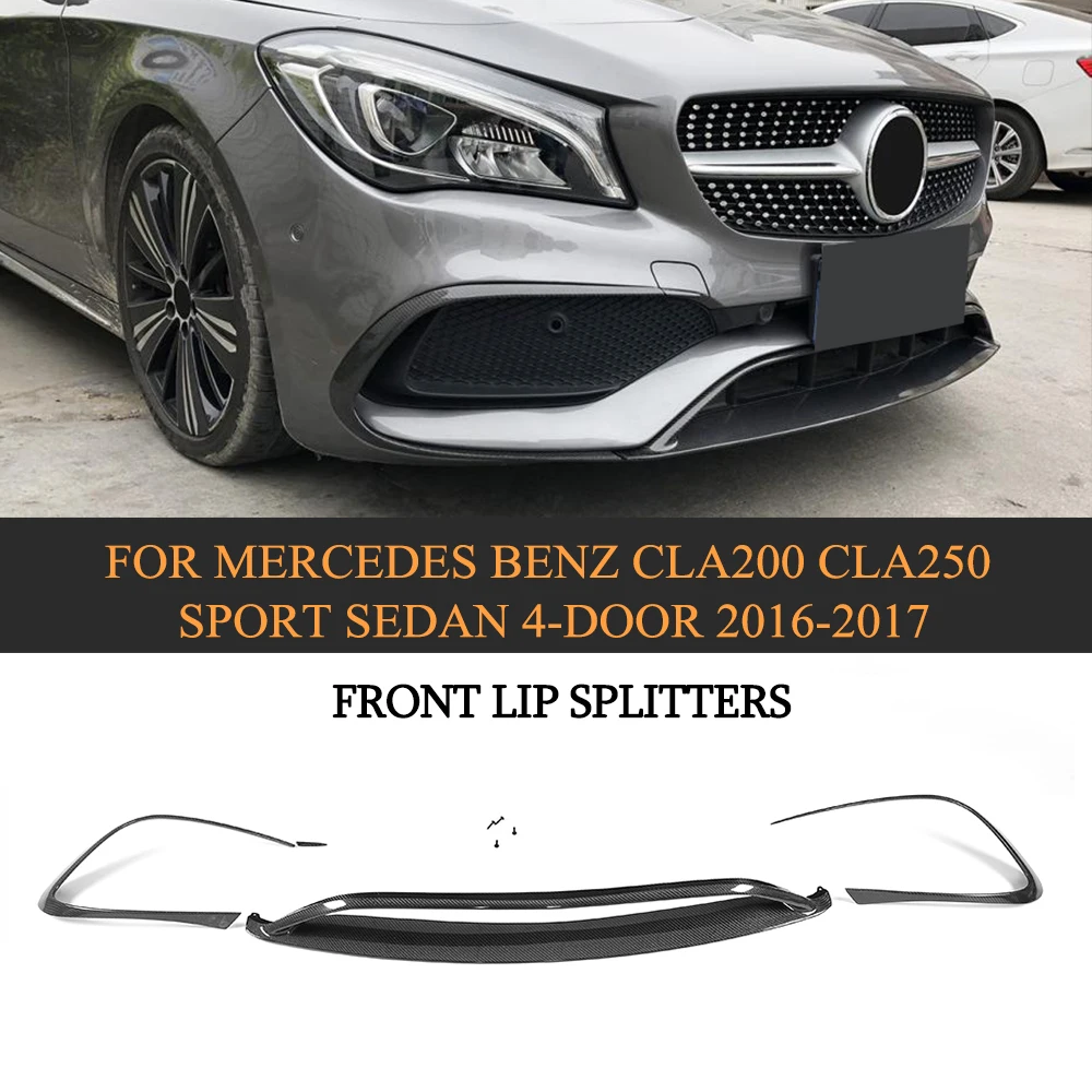 Carbon fiber Car Style Front Spoiler Lip Protector for Mercedes Benz