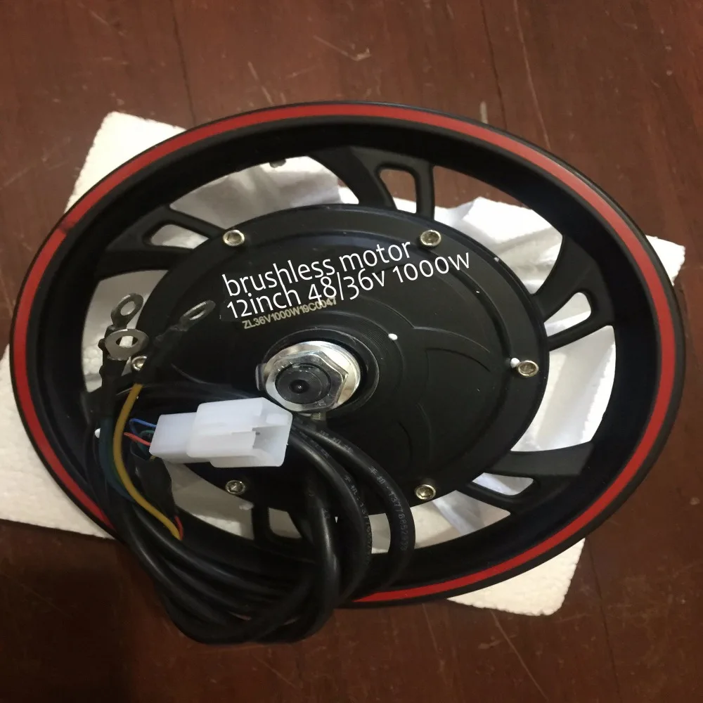 12 дюймов 36v48v60v72v800w1000w безредукторных мотор с Hallsensor диск/Барабанный тормоз