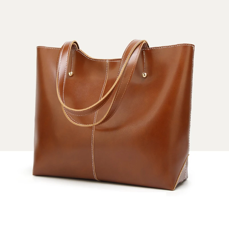 Nevenka Leather Handbag Women Casual Totes Female Shopper Ladies Shopping Bags Large Capacity Bags Vintage Bag for Women 201813