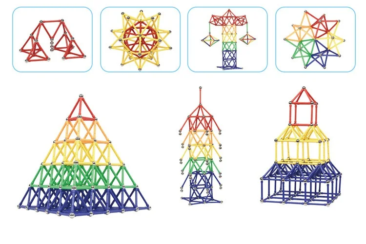 Упаковка и Подарочная коробка 285 шт. Магнитный шток замок в штучной упаковке Магнитный строительный конструктор для детей преимущества игрушки