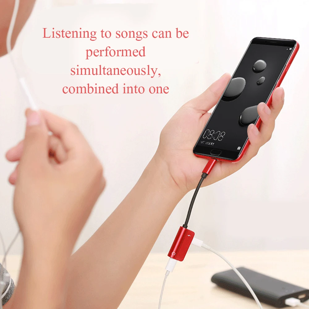 USB Type C to 3.5mm Earphone Adapter Charger USB-C Audio Cable Aux 3.5 Jack Headphone Adapter for Xiaomi Mi6 Mi8 MIX2 Mi 8 6