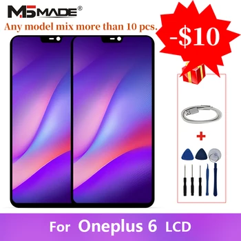 

6.28" For Oneplus 6 LCD Touch Screen Digitizer Display Replacement Assembly Parts With Frame AAA Quality For 1+ 6 Display