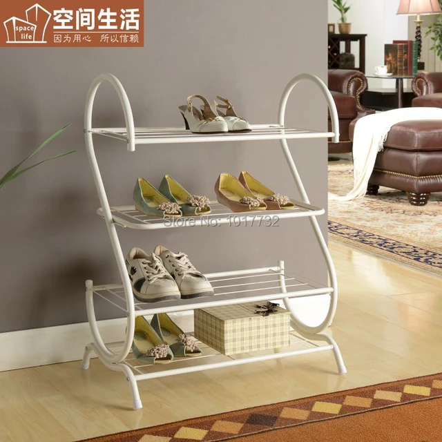 Iron Shoe Hanger Carbon Steel Shelf Rack Wire Bulk 4 Iron Shoe Hanger Carbon Steel Shelf Rack Wire Bulk 4 Layers Emble Storage