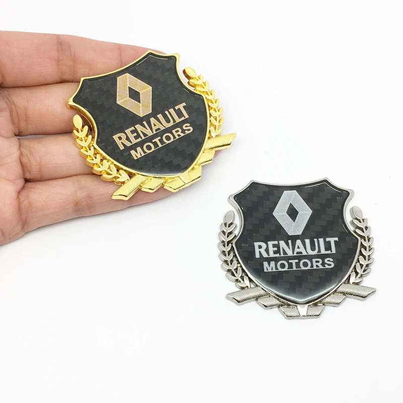 ANTINIYA для Renault углеродное волокно герба Знак Наклейка задний багажник Стикеры для Megane Sandero Captur Twingo Modus Koleos