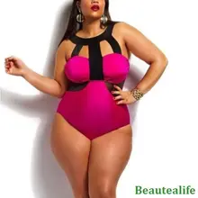 Бандаж большого размера с высокой талией цельный купальный костюм женский купальник-монокини большая грудь одежда для плавания цельный купальный костюм