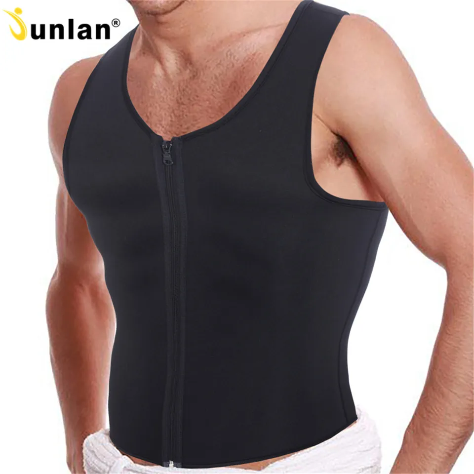 

Hot Sweating Body Shaper with Front Zipper Burner Fat Waist Trainer Sauna Sweat Slimming Suits Men's Shapewear Vest Tops Shapers