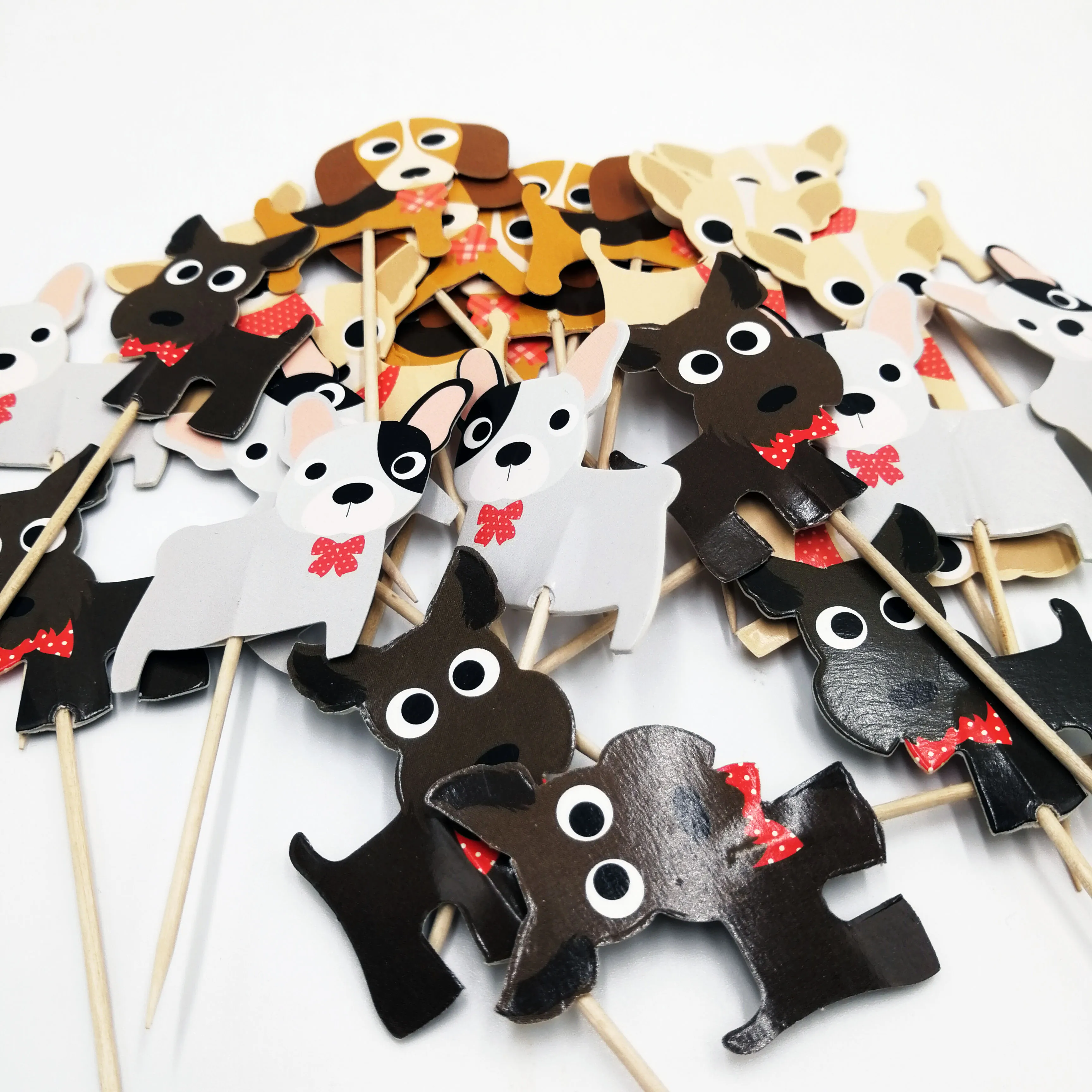

24pcs Puppy Patrol Party Supplies Card Collections Cake Topper for Party Decoration Dessert lovely Gift Happy Birthday Cake