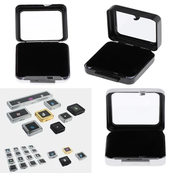 

Top Glass Display Box Diamond Jewelry Coin Holder Keeper Storage Showcase