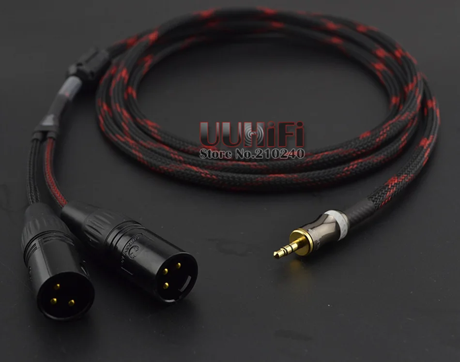 Hifi 3 5mm To 2 Xlr Stereo Audio Cable Canare Cable With Magnetic Ring For Mp3 Dac Amp Diy 0 5m 5m Canare Cable Audio Cablestereo Audio Cable Aliexpress