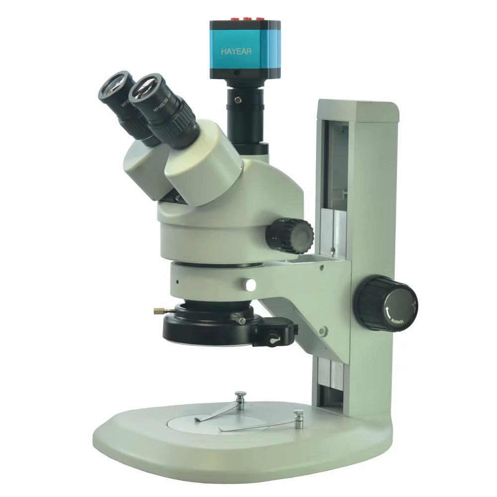 Inspection Zoom Microscopes 7X 45X Trinocular Stereo Microscope + 14MP