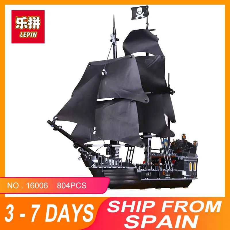 

804pcs LEPIN 16006 Pirates of the Caribbean The Black Pearl model Building Blocks Set Compatible LegoINGlys 4184 children Gift