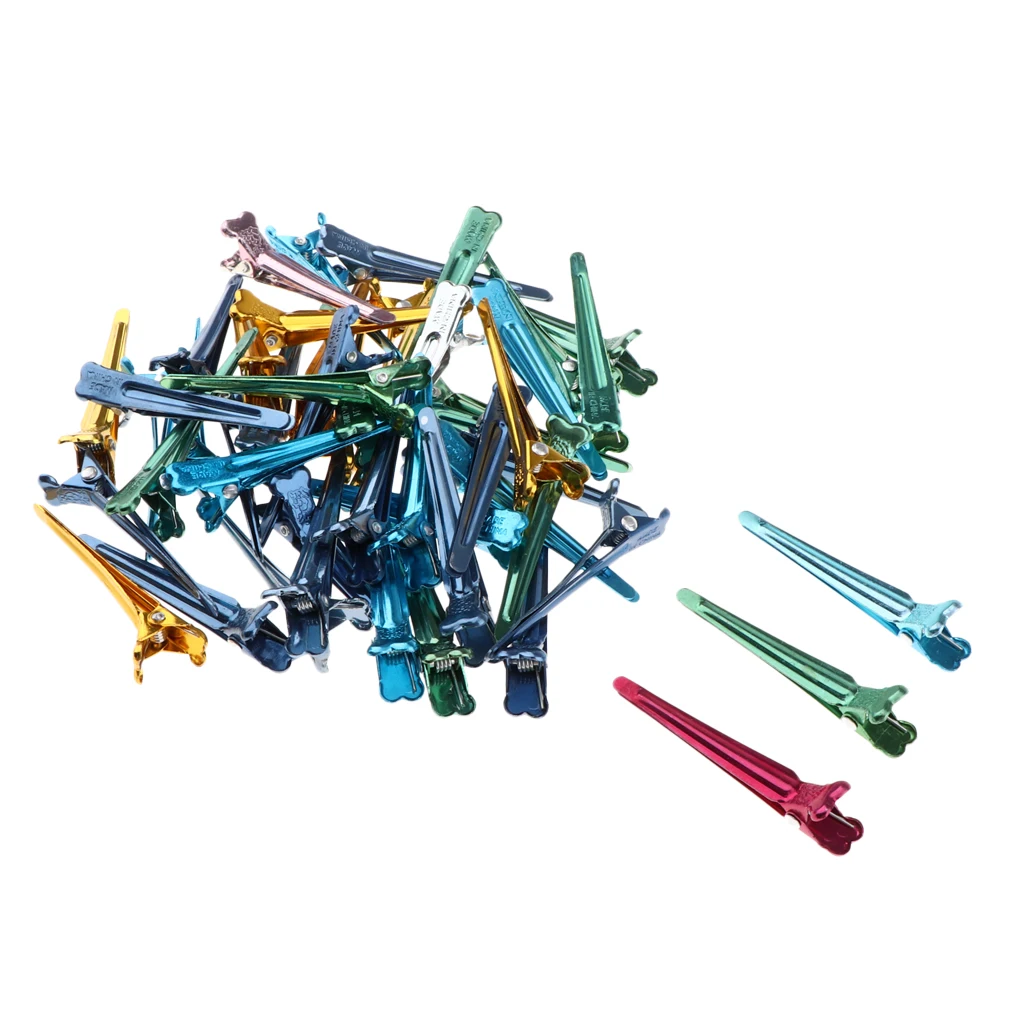 Set of 50, Dividing Hair Clips, Hair Styling Clamps Hairdressing Sectioning Hairpins for Salon Home