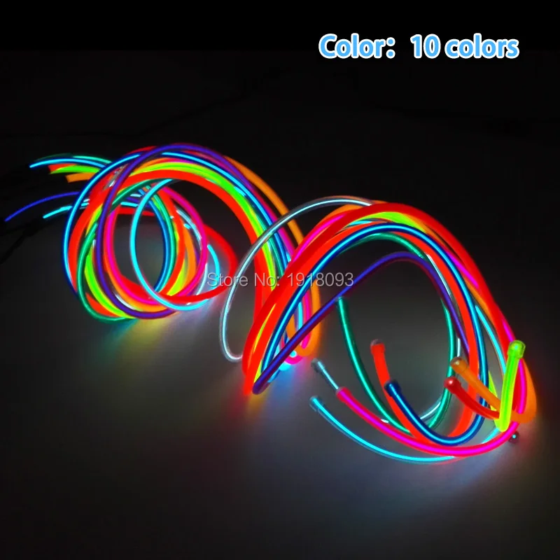 

Cheap! High-grade 5.0mm 10 Colors 1-25 Meter Style Energy saving EL wire LED Strip Neon light For House,Garden decoration