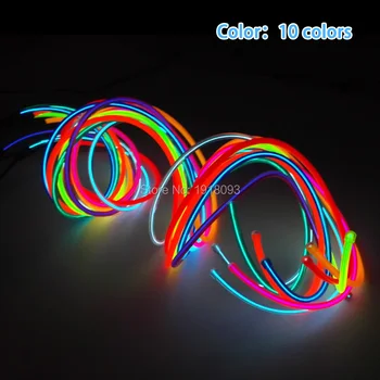 

Cheap! High-grade 5.0mm 10 Colors 1-25 Meter Style Energy saving EL wire LED Strip Neon light For House,Garden decoration