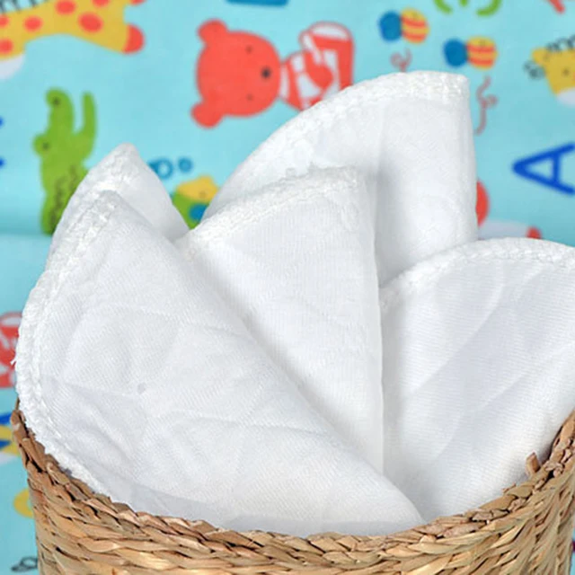 10pcs Three Layers of Ecological Cotton Washable Breastfeeding Pads